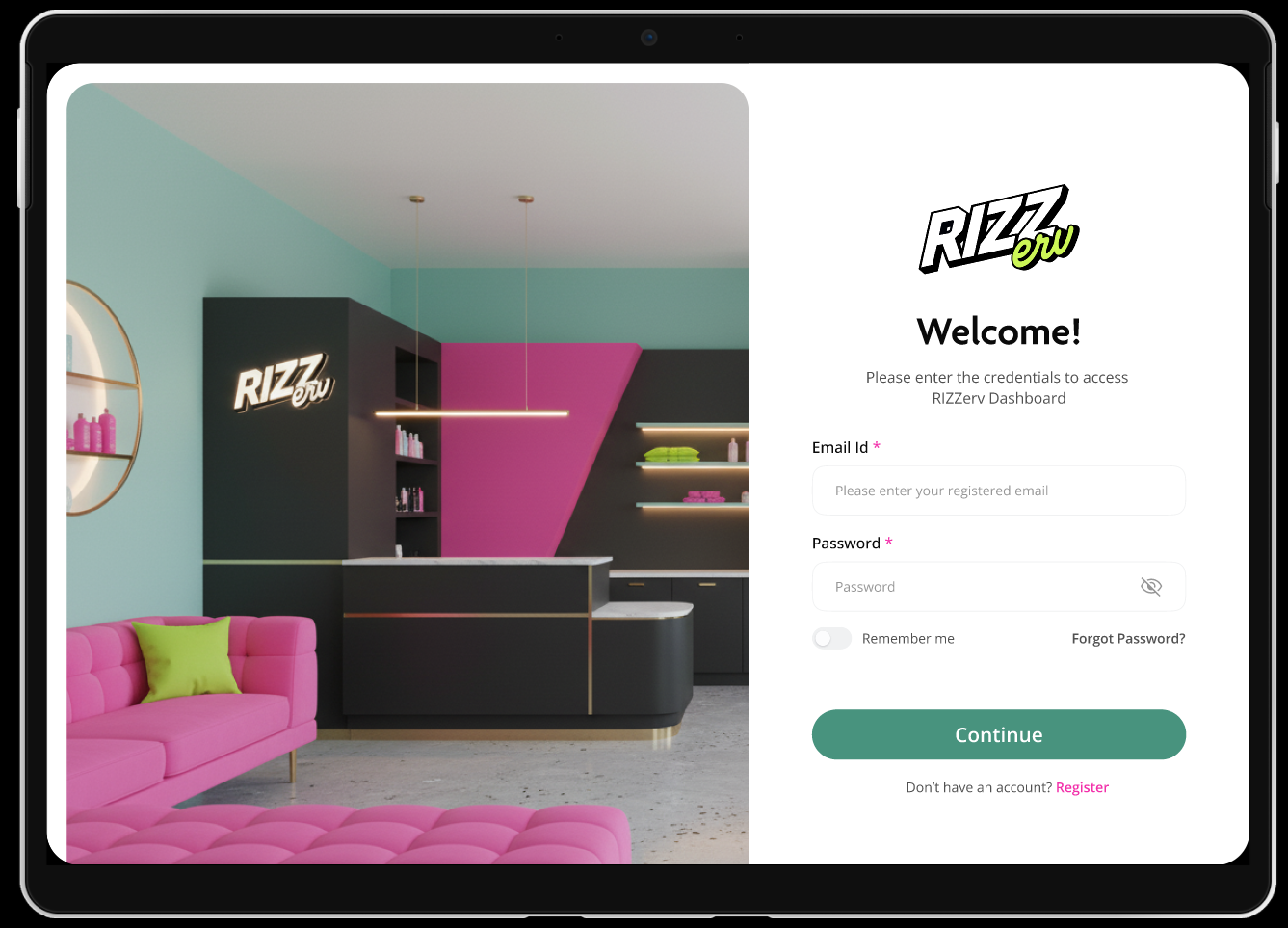 RIZZerv Dashboard Preview